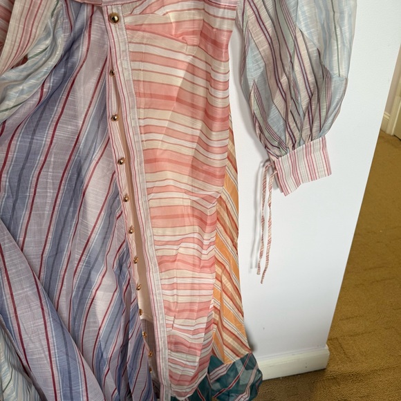 Striped Multicolor Maxi Dress « Zimmerman » style. - Picture 7 of 8